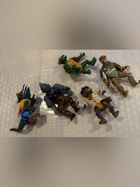 Vintage TMNT Action Figures 80s 90s Teenage Mutant Ninja Turtles Toys Lot of 5